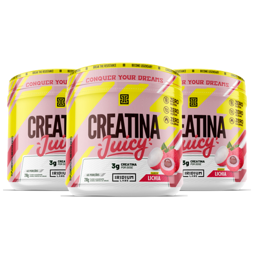 Kit 3x Creatina Juicy 210g - Iridium Labs em Oferta na Shopee
