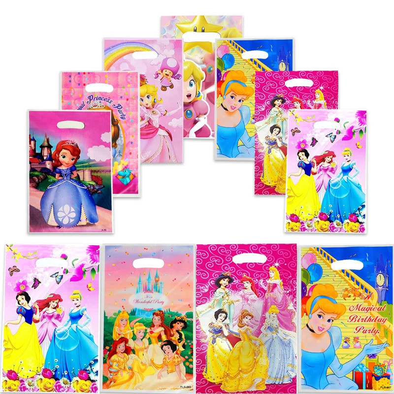 Disney Neve Branca Princesa Tema 10 Pçs/Lote Crianças Meninas Favor Feliz Aniversário Festa Presentes Surpresa Sacos De em Oferta na Shopee