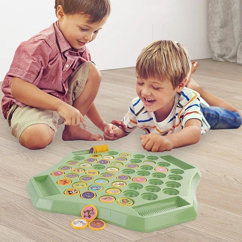 Crianças Batalha Xadrez Brinquedo Educativo Observação Concentração Treinamento Divertido Animal Flip Pai-Filho Jogo Int
