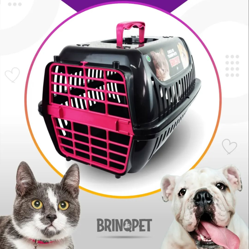 Detalhes do Caixa de Transporte Brinqpet N2 Premium – Preto e Verde Tifany