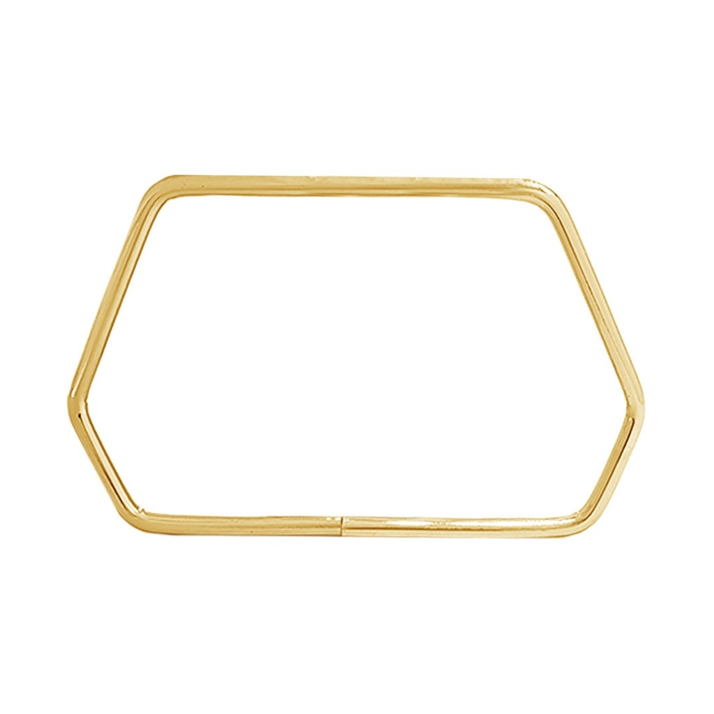 Alça de Bolsa Metálica Dourada 11,5cm x 6,8cm | C/2 UNI | Acessório para Bolsas Artesanais RO.153704