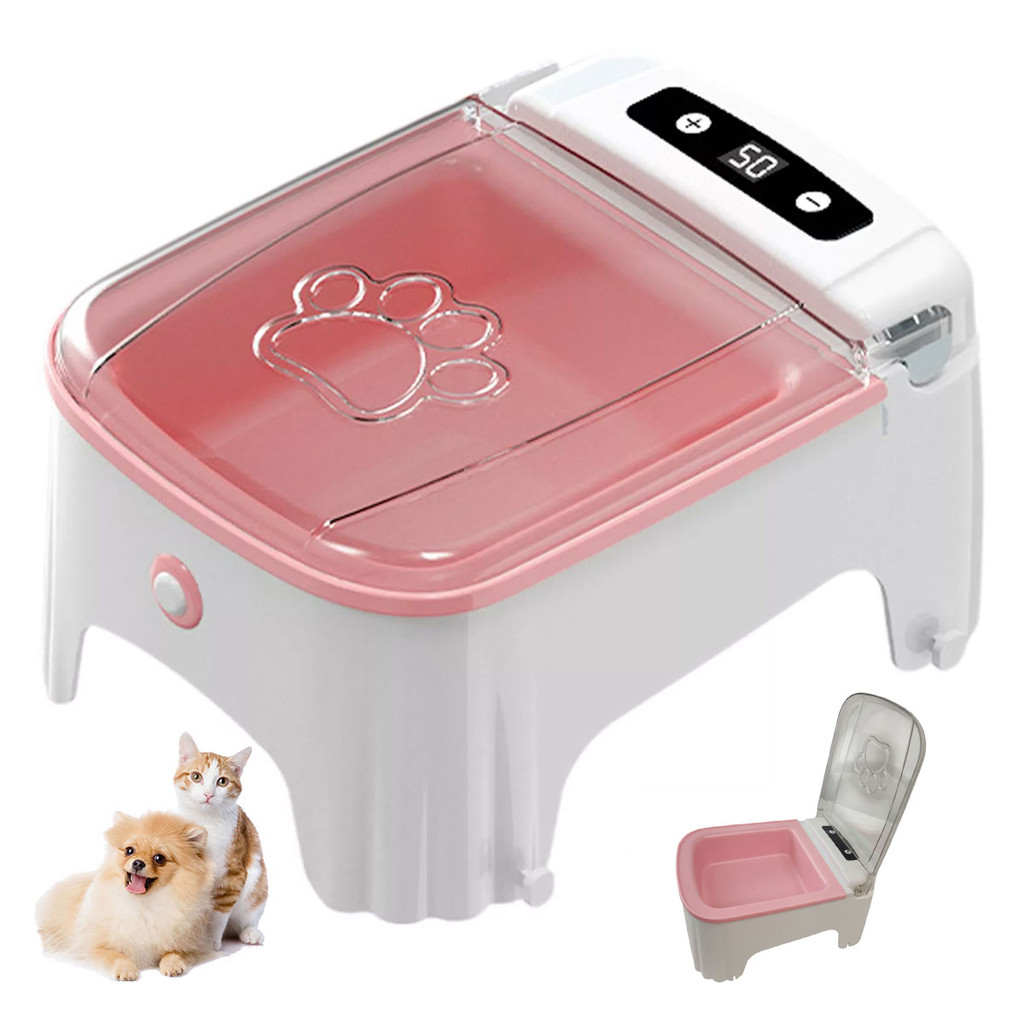 Comedouro Automatico Pet Cao Gato Cachorro Raçao Petisco Sensor Movimento Temporizador Alimentaçao Animal de Estimaçao