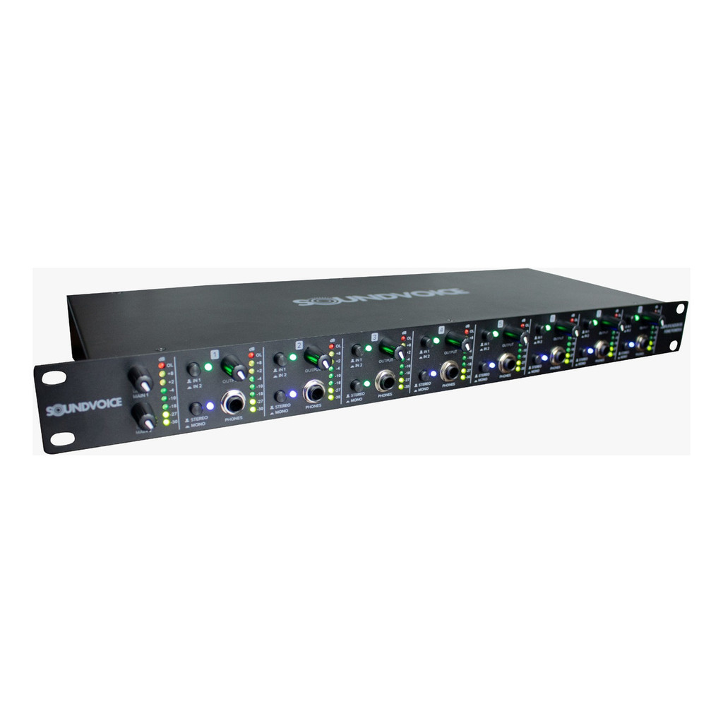 Amplificador De Fone Soundvoice Power Play  8 Vias 110/220