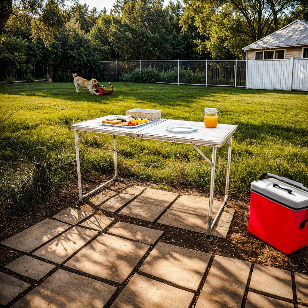 Mesa Dobravel Vira Maleta Camping Praia 120cm X 60cm Retangular Mfl · foto 2
