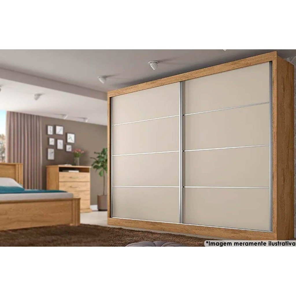 Guarda Roupa Casal 2 Portas e 4 Gavetas Verona Plus Flex Peroba/Peroba ou Off White - Europa em Oferta na Shopee