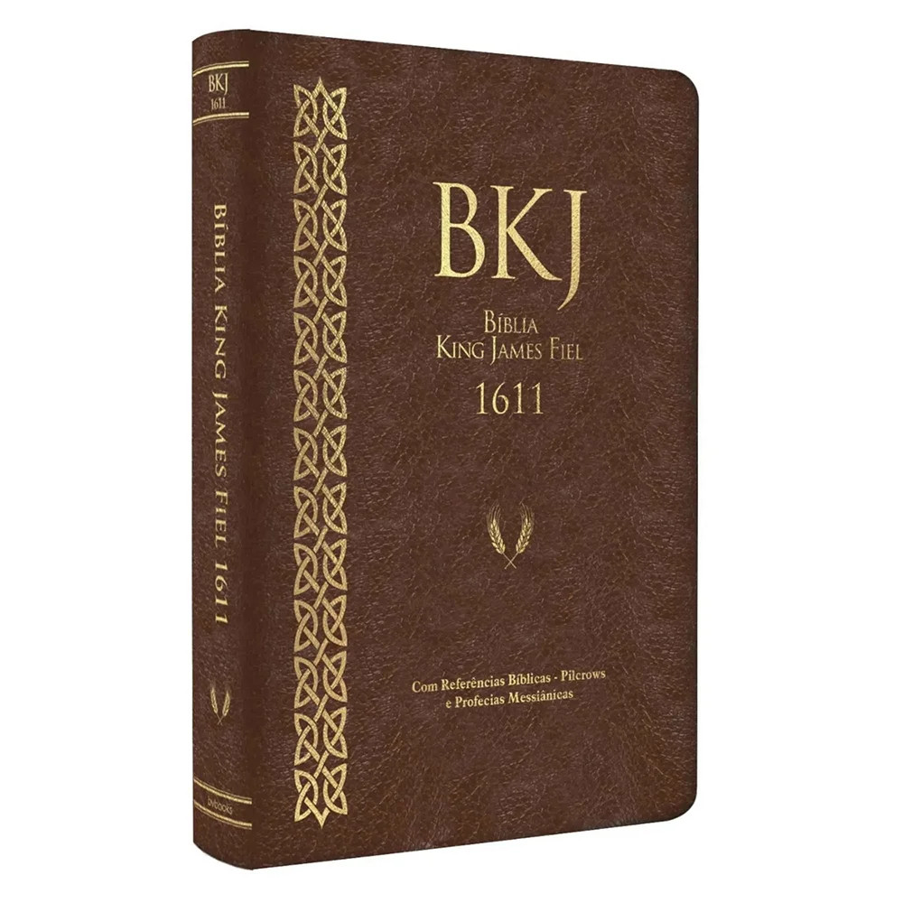 Bíblia King James Fiel 1611 | Concordância e Pilcrows | Capa Luxo Marrom em Oferta na Shopee