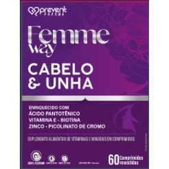 Femme Way Cabelo e Unha 60cp Rev - Prevent