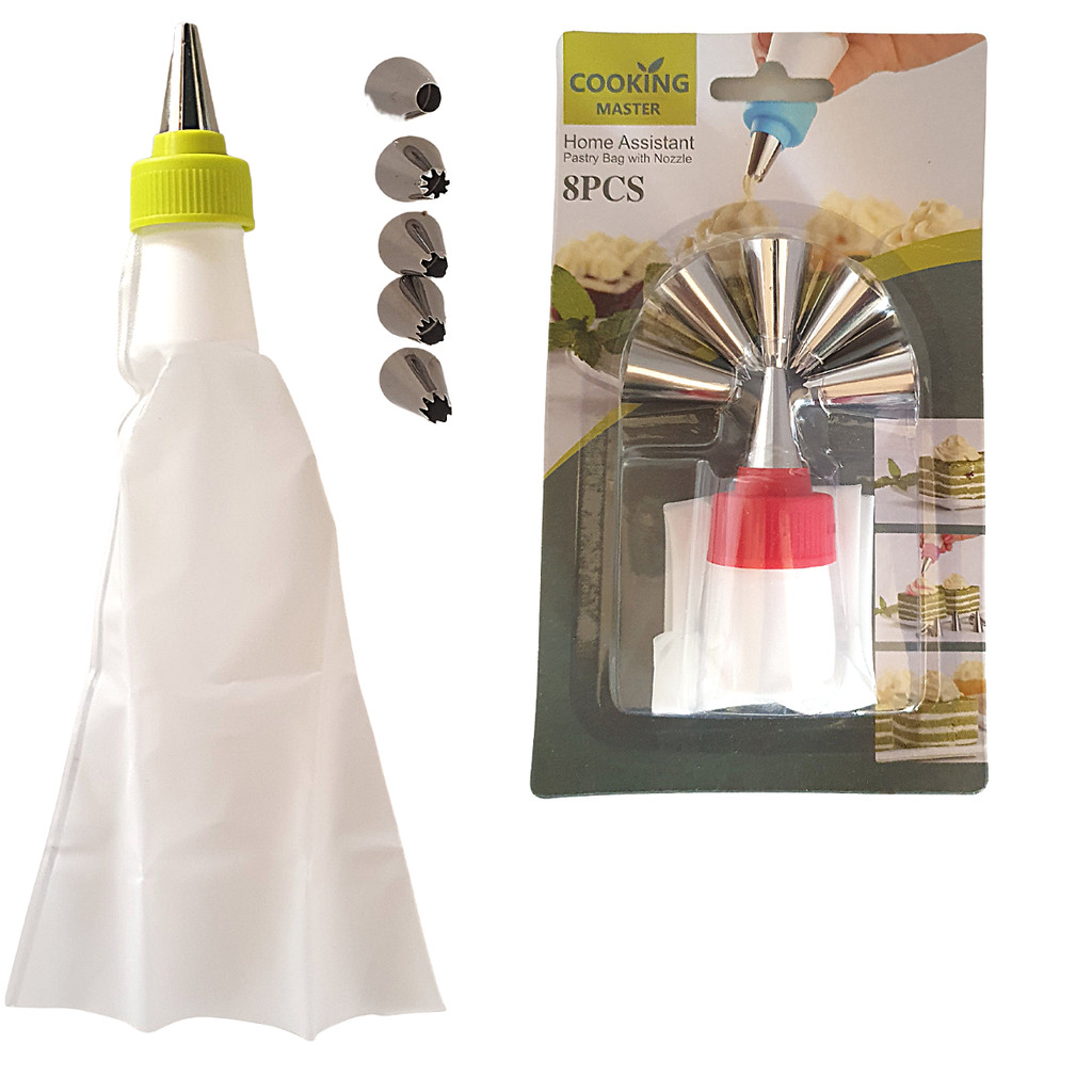 Kit Bicos De Confeitar + Bico Confeiteiro Com 8 Peças Saco Confeiteiro Para Decoração