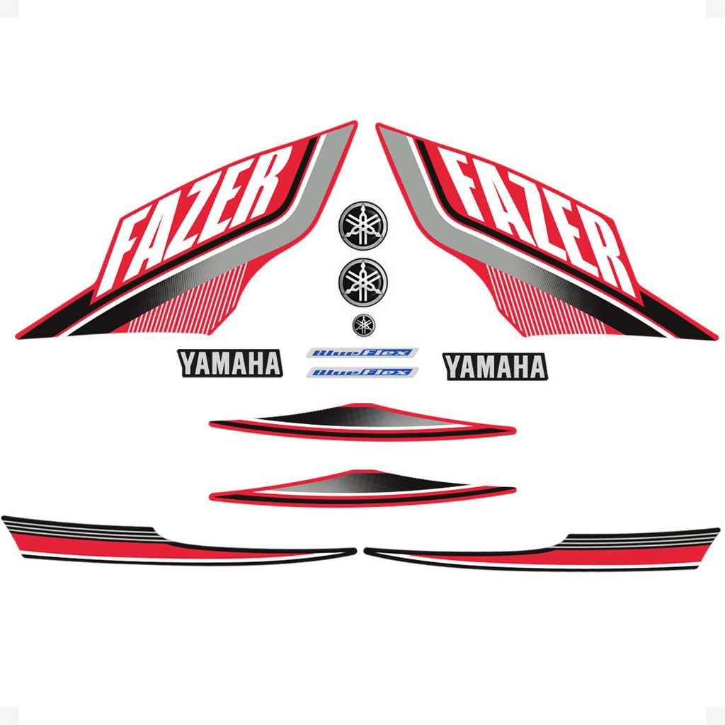 Adesivos Compativel Yamaha Fazer 250 Flex 2015 Moto Vermelha em Oferta na Shopee