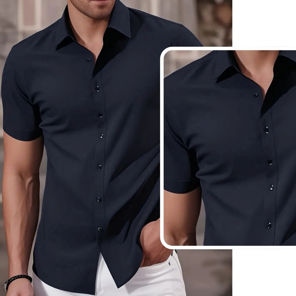 Camisa Social Masculina Slim com Elastano – Não Amassa e Veste Perfeito em Oferta na Shopee