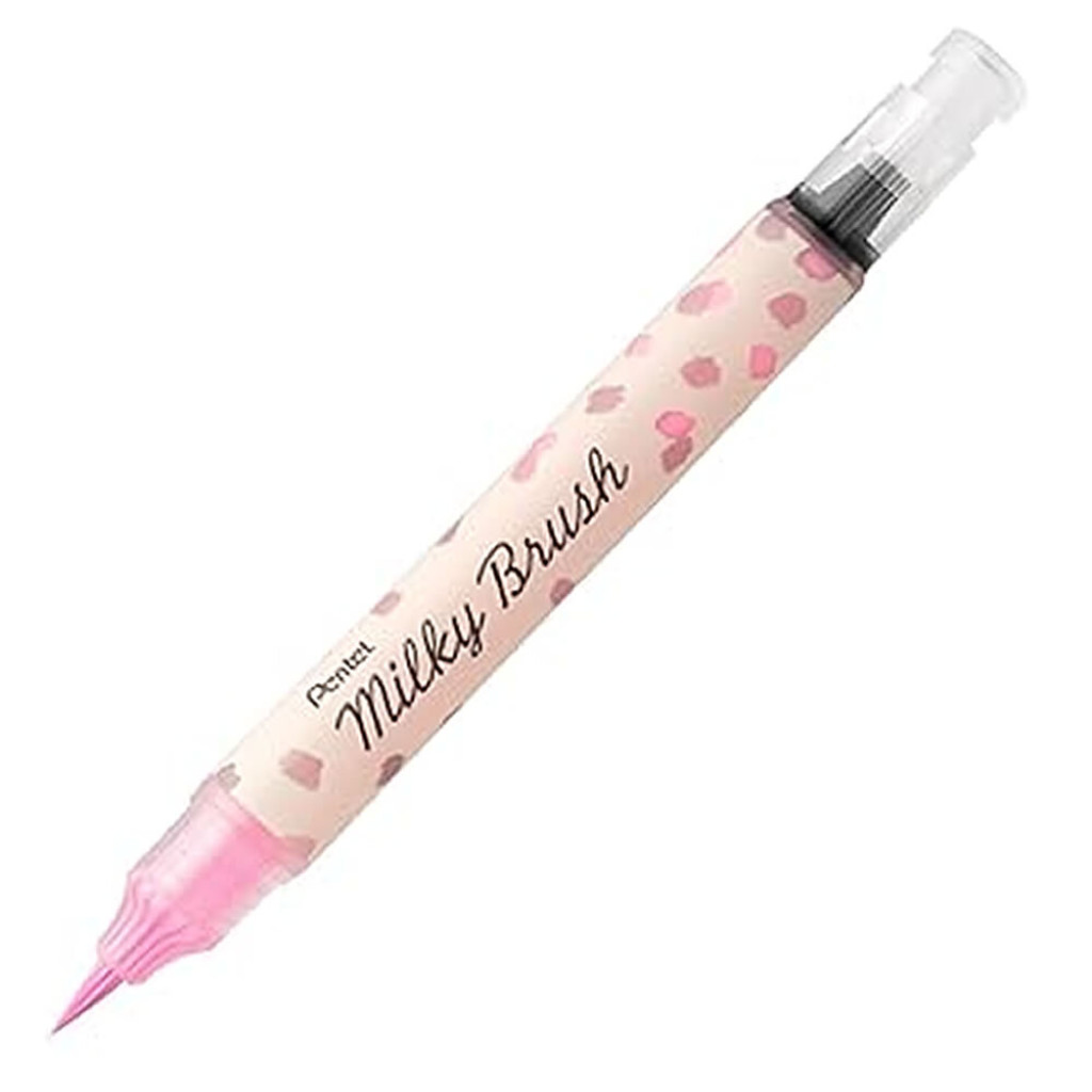 Milky brush pastel rosa pentel xgfh-ppx em Oferta na Shopee