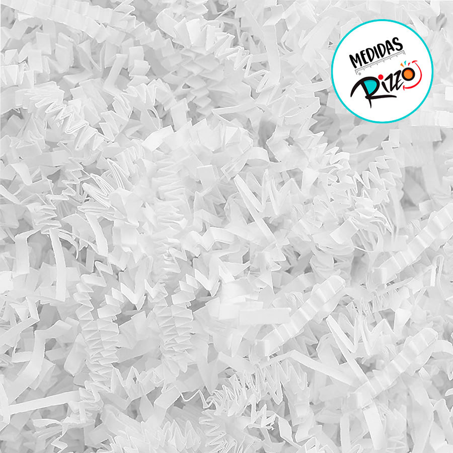 Palha Decorativa de Papel Branco - 100g unidades - Rizzo