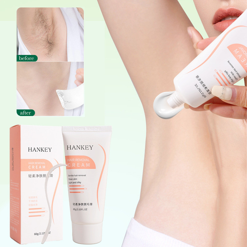 60g Creme Depilatório Suave E Indolor Para Pele-Depilador Áreas Íntimas-Cuidado Calmante Hidratante-Homens Mulher Cuidad