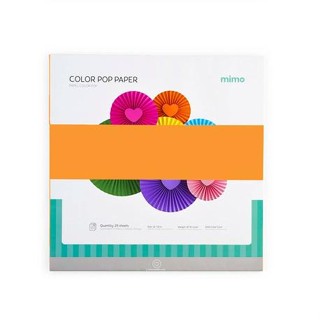 Papel Color Pop Laranja Fluorescente Mimo - 30,5 x 30,5 cm - 180 g - 25 fls em Oferta na Shopee