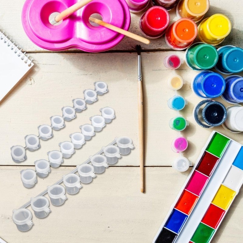 love * Copos De Tinta Vazios Com Tampa 3ML 5ML 10ML Pequenos Recipientes Transparente