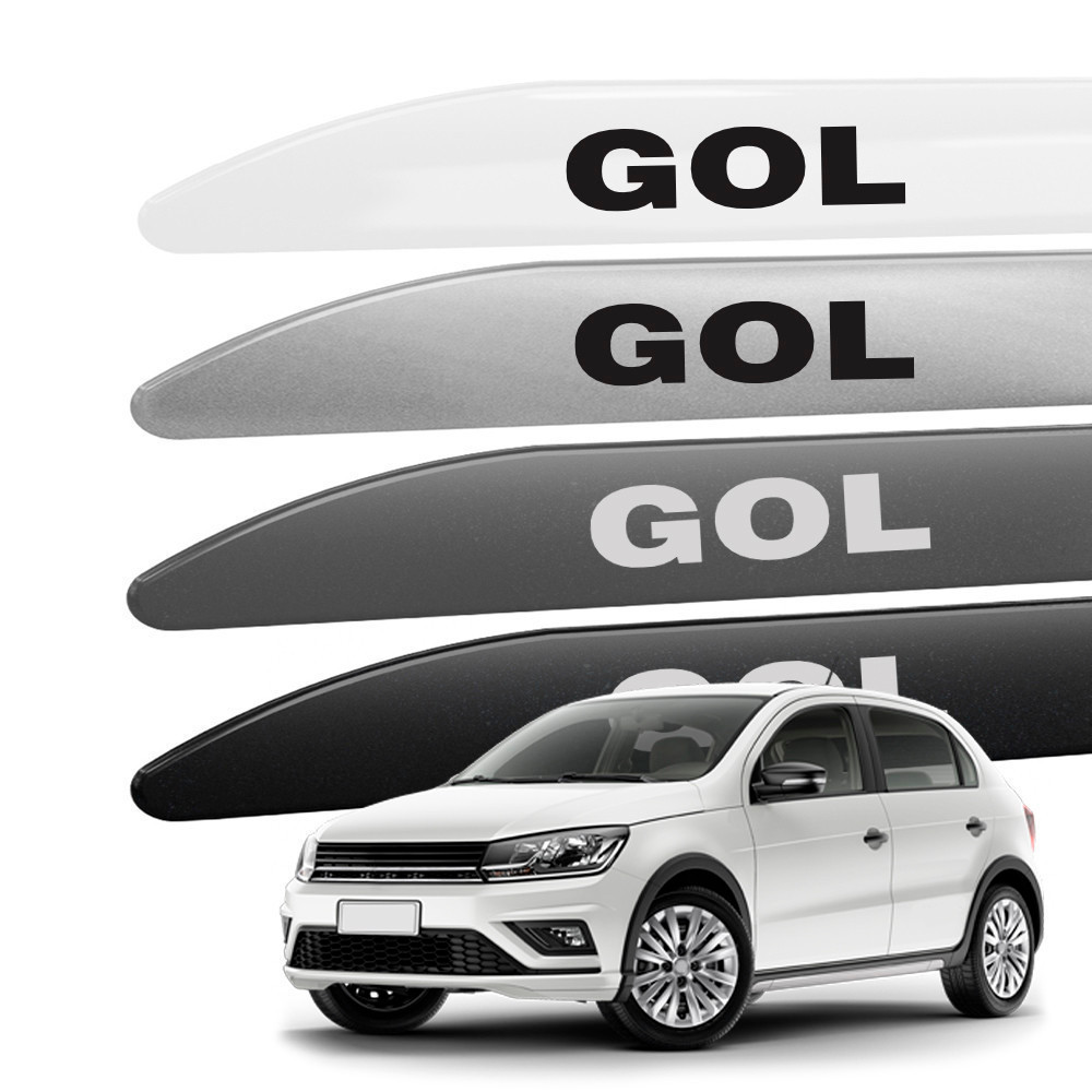Friso Lateral Gol G5 G6 G7 G8 2009 a 2023 Facão Cor Original e com Grafia em Adesivo Modelo UniversaL