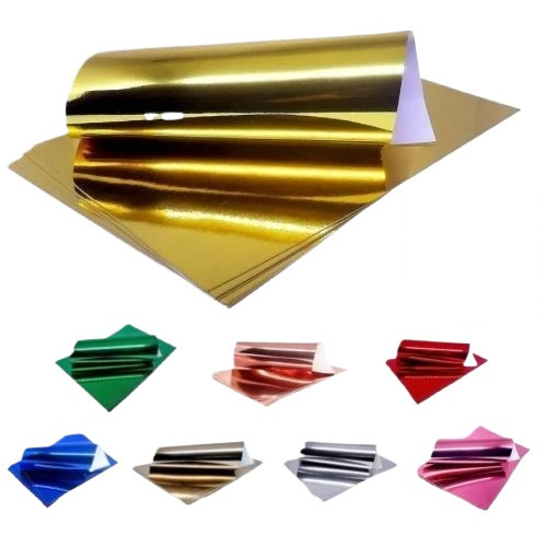 Papel Laminado A4 Lamicote 250g 50 Folhas Varias Cores Artesanato Escolar Masterprint em Oferta na Shopee