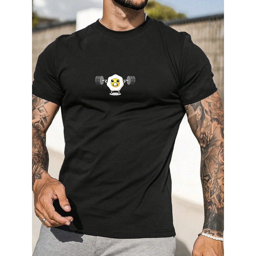 Camiseta Ovo Malhado Academia Gym Musculação Camisa  Unissex Masculino Feminino   Streetwear