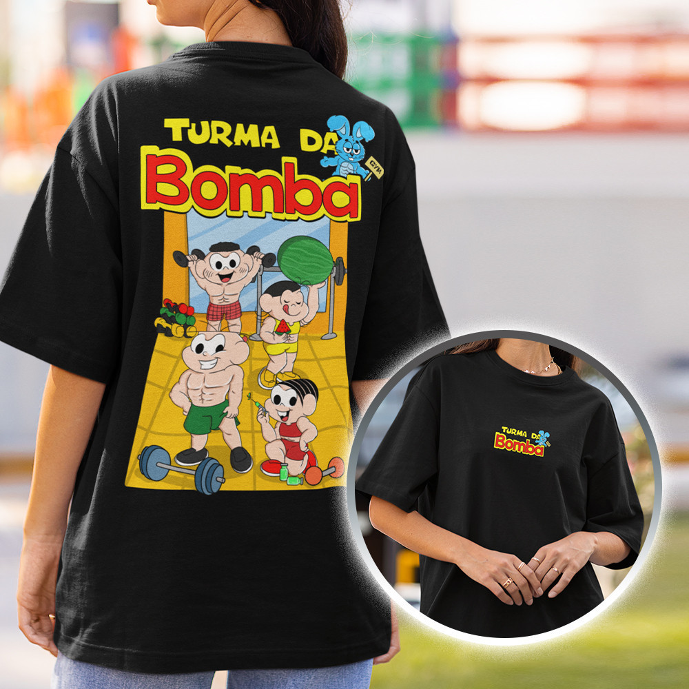 Camiseta Academia Turma Da Bomba Meme Engraçada Camisa Feminina Masculino Cebolinha Turma da Monica UNISSEX
