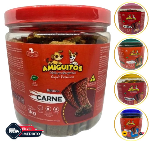 Bifinho AMIGUITOS 1Kg Petiscos Cães Cachorro Pet Premium