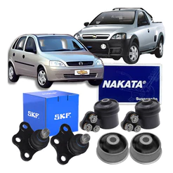 Kit Bucha Bandeja Dianteira e Pivô - Corsa 2002/2011 / Montana 2004/2010 - Nakata