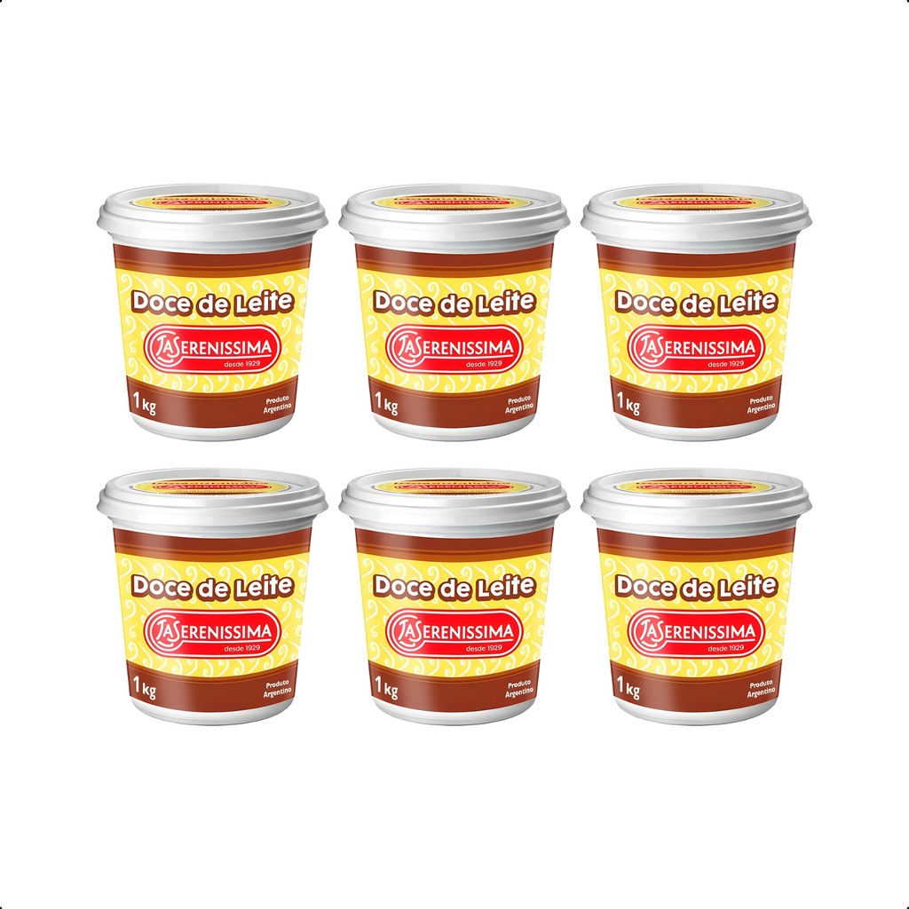 Doce De Leite La Serenissima Argentino 1kg - 6 Potes