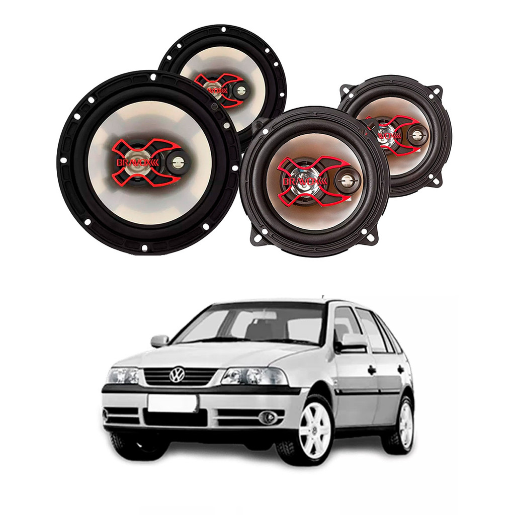 2x Alto Falantes 6" Polegadas + 2x 5" Polegadas 100W RMS Triaxial B3x60x/B3x50x VW Gol G3 2000/2005 em Oferta na Shopee