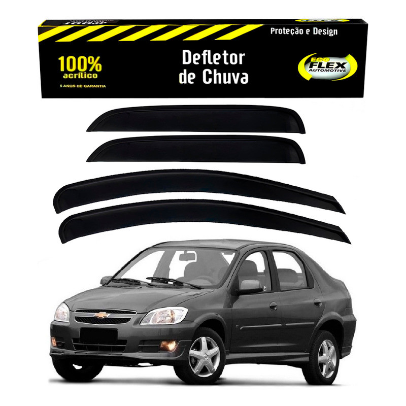 Jogo Calha Defletor Chuva Prisma 1.0 1.4 2010 A 2012