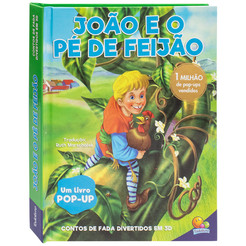 Kit João e o Pé de Feijão Contos de Fada Divertidos em em 3D + Quebra-Cabeças: João e o Pé de Feijão