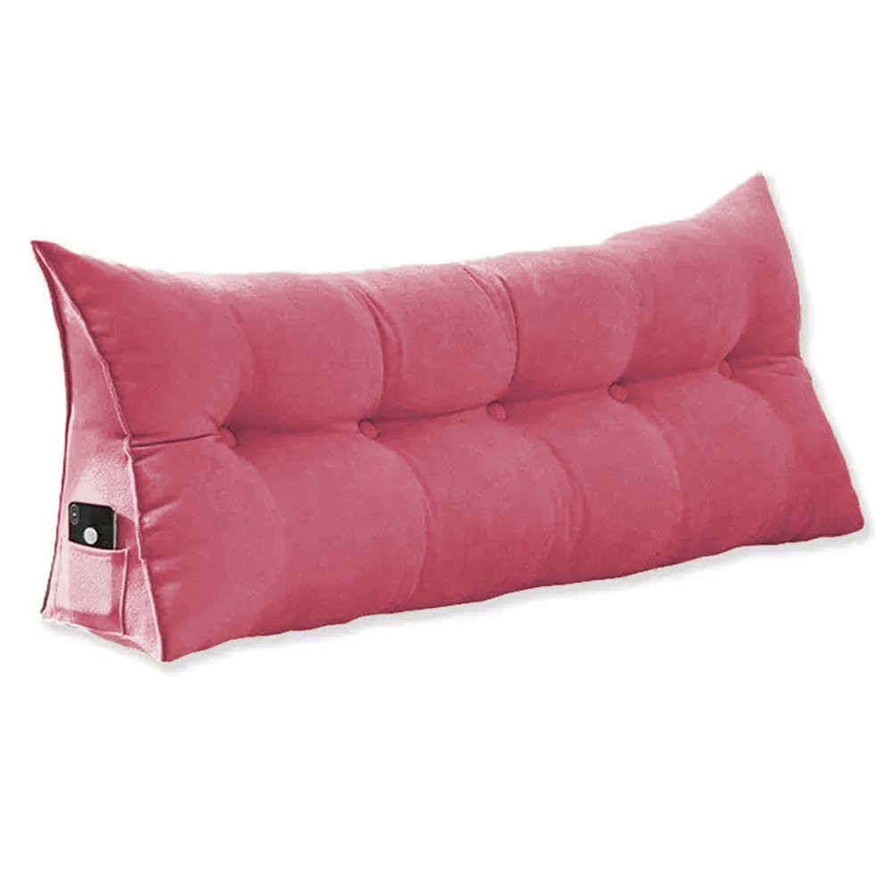 Almofada Cabeceira Ana Cama Queen 160cm Suede Rosa Ms Decor