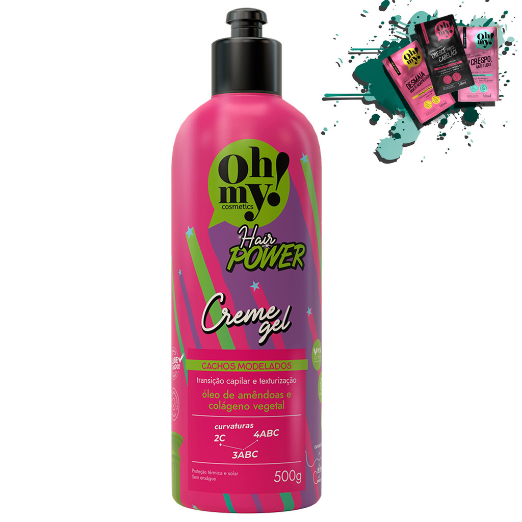 Creme Gel Hair Power 500ml Oh My! em Oferta na Shopee