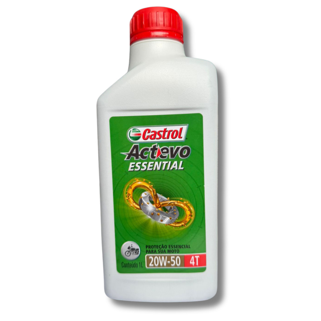 ÓLEO LUBRIFICANTE CASTROL 4T ACTEVO ESSENTIAL 20W50 1L