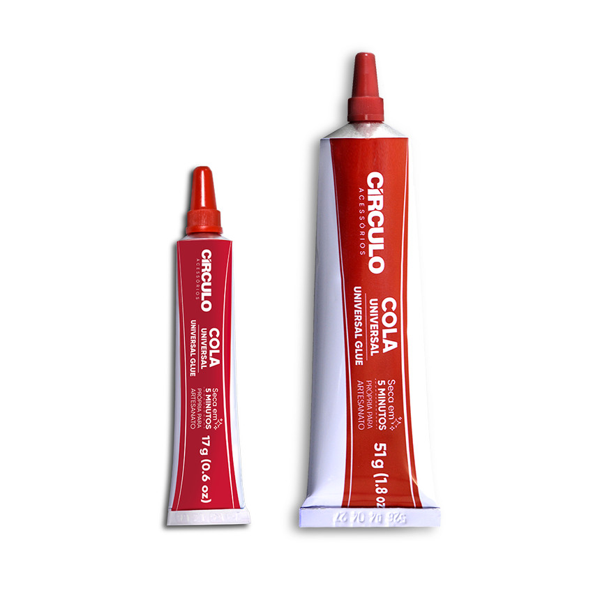 Cola Universal Para Artesanato Tecido Couro Madeira (Círculo) 17g e 51g em Oferta na Shopee