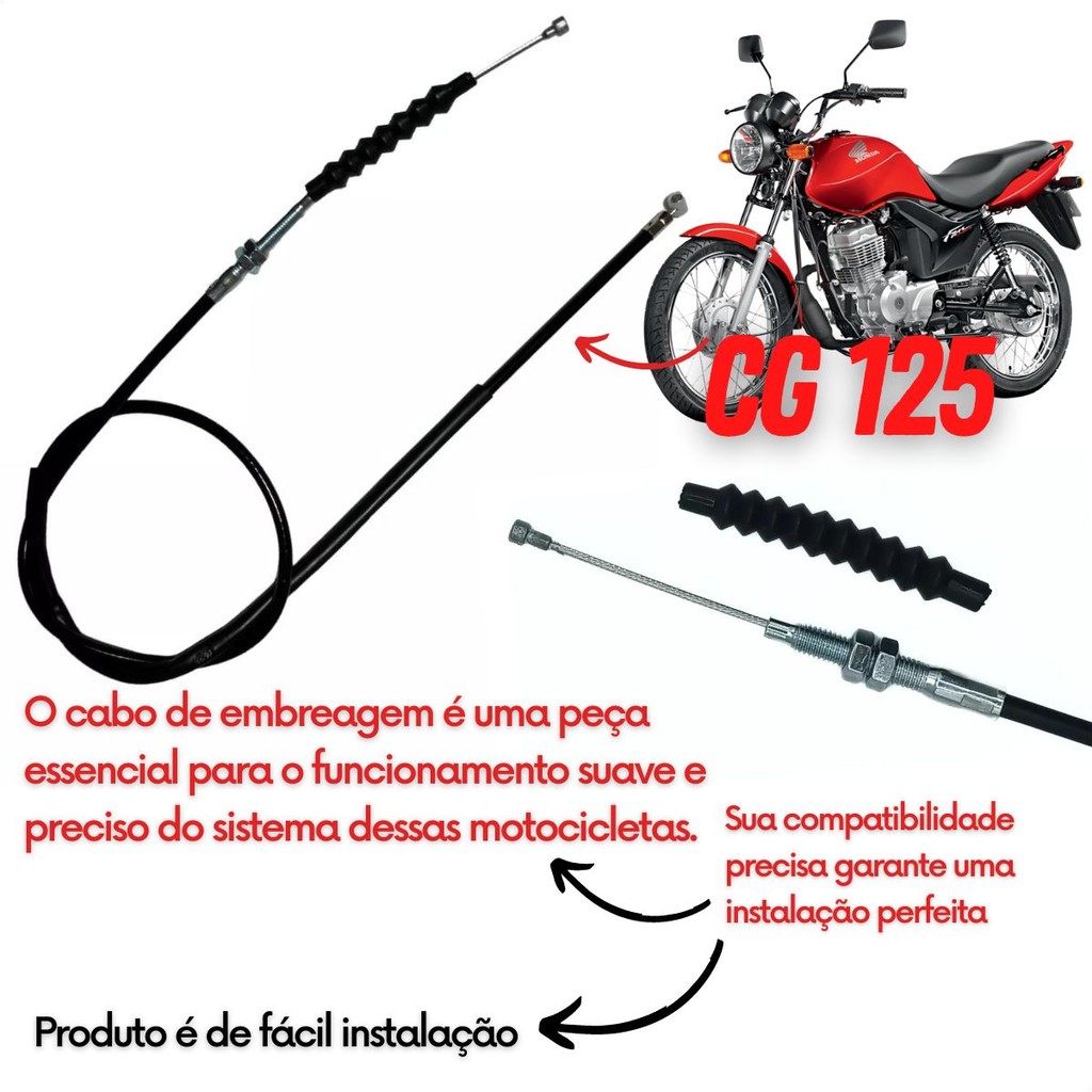 Cabo De Embreagem Cg Titan 125 2002 A 2004 Fan 2005 A 2008 — imagem 2 de 2