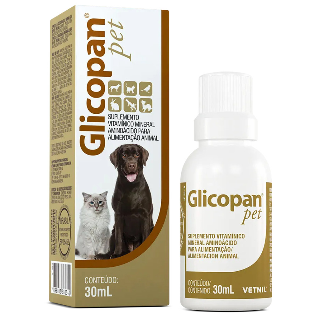 Suplemento Vitaminico Glicopan Pet 30ml - Vetnil
