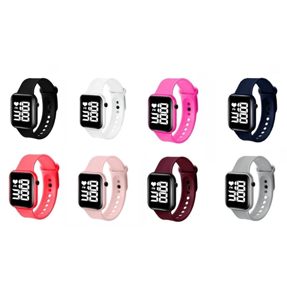 [W9] Relógio Esporte Led à prova d'agua unissex (S)