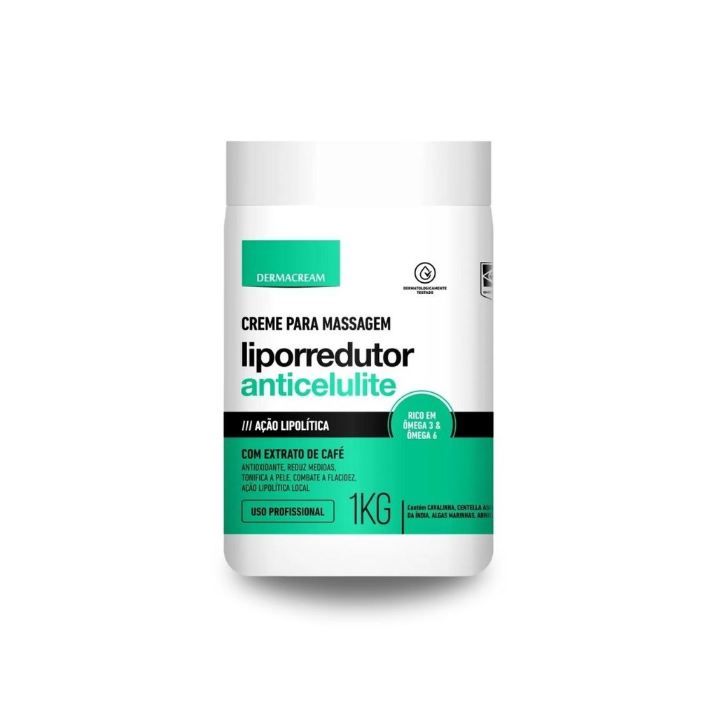 Creme de Massagem Liporredutor Anti Celulite Dermacream 1Kg