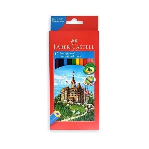 LÁPIS DE COR ECOLÁPIS FABER-CASTELL 12 CORES - 120112G