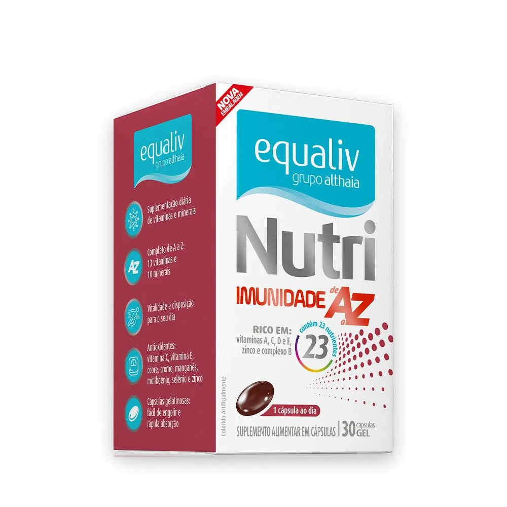 Nutri Imunidade AZ - 30 Capsulas - Equaliv em Oferta na Shopee