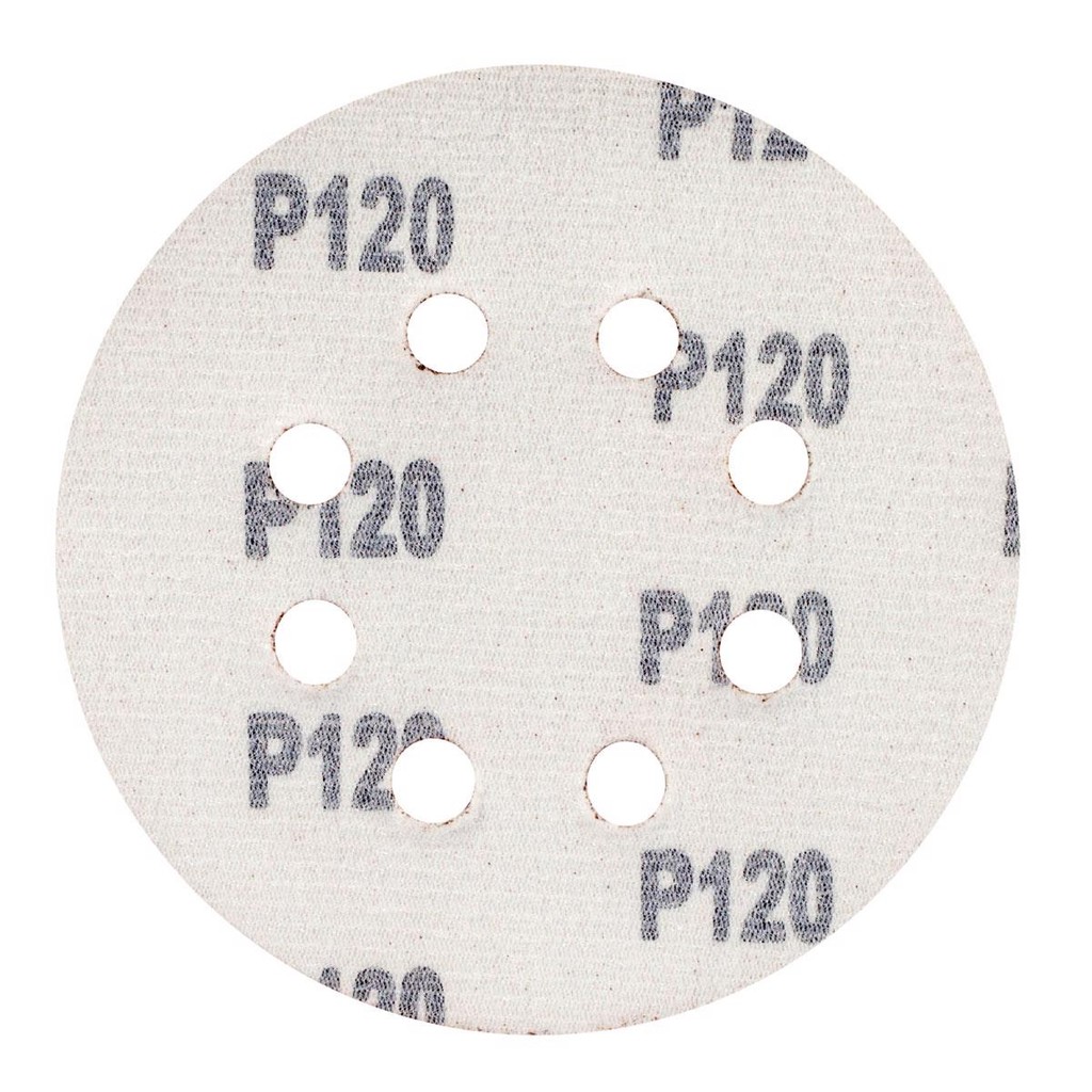 Disco de Lixa Com Velcro 5'' GR. 120 Com 10 Unidades (243,0023) - Rocast em Oferta na Shopee