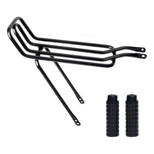 Bagageiro Bike Tubão Rabetão Trolhinha Apoio De Pé Pedaleira em Oferta na Shopee