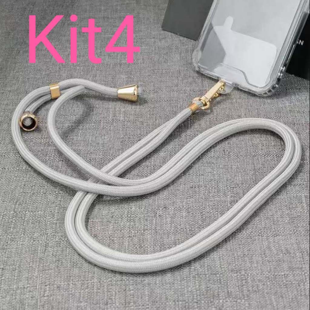 Kit 4 Cordão Strap Phone Ajustável com Corda De Telefone Móvel Anti-Perda Removível