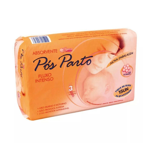 Absorvente Pós Parto Fluxo Intenso Com 15 Unidades Karisma em Oferta na Shopee