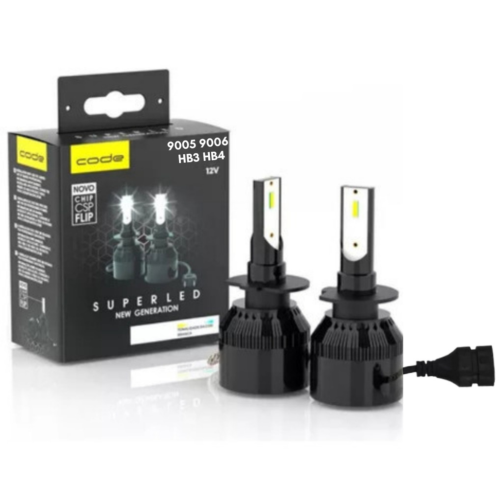Kit Super Led Par de Lâmpadas Techone Code 8000k 12v HB3/HB4 6400 Lúmens Chip Csp em Oferta na Shopee