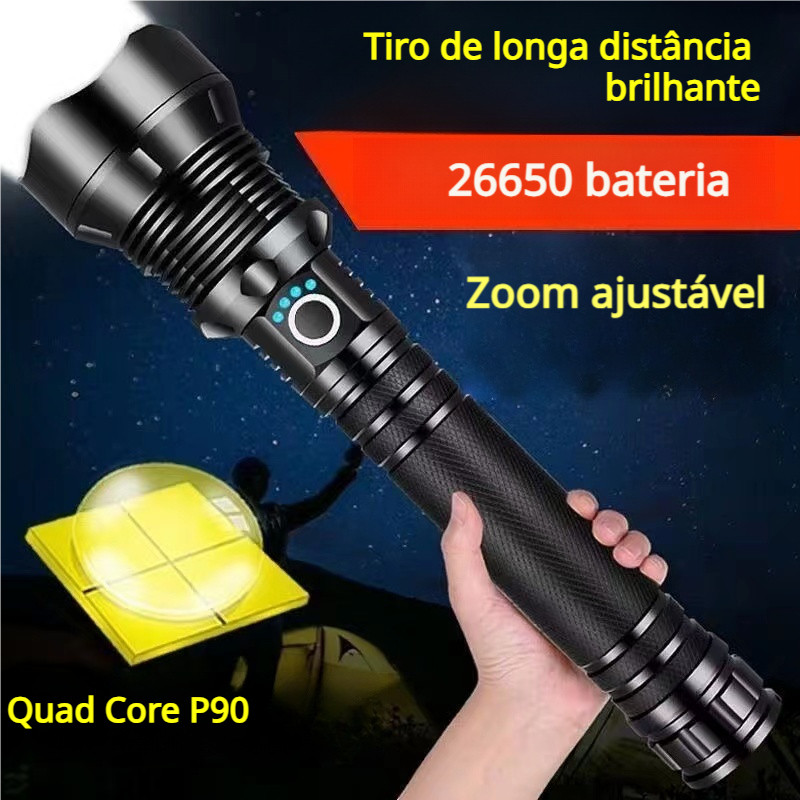 Lanterna Super Potente P50/P90 T9 Tática Camping Lâmpada De Iluminação De Longa Altitude em Oferta na Shopee