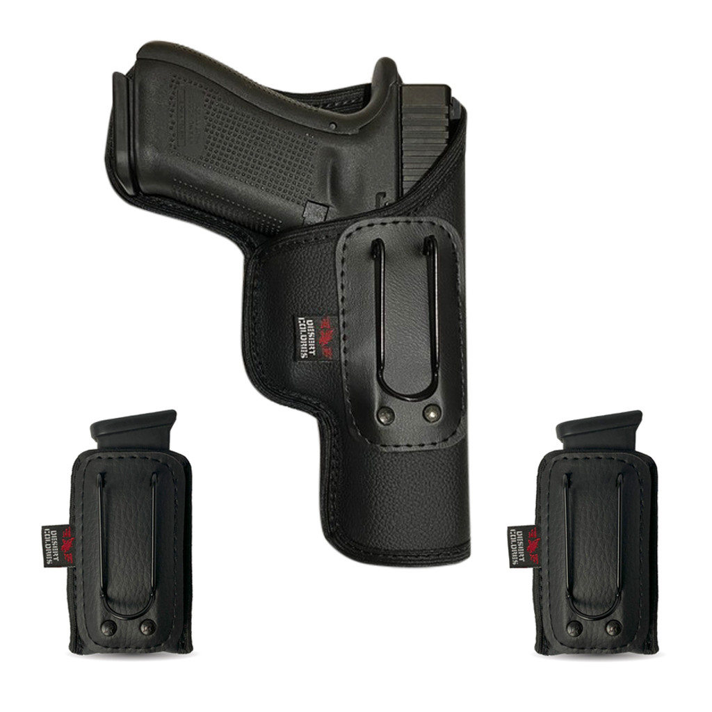 Coldre Velado + 2 Porta Carregadores para Glock G17, G22 - Taurus TH9, TH380, TH40 e Arex Delta L