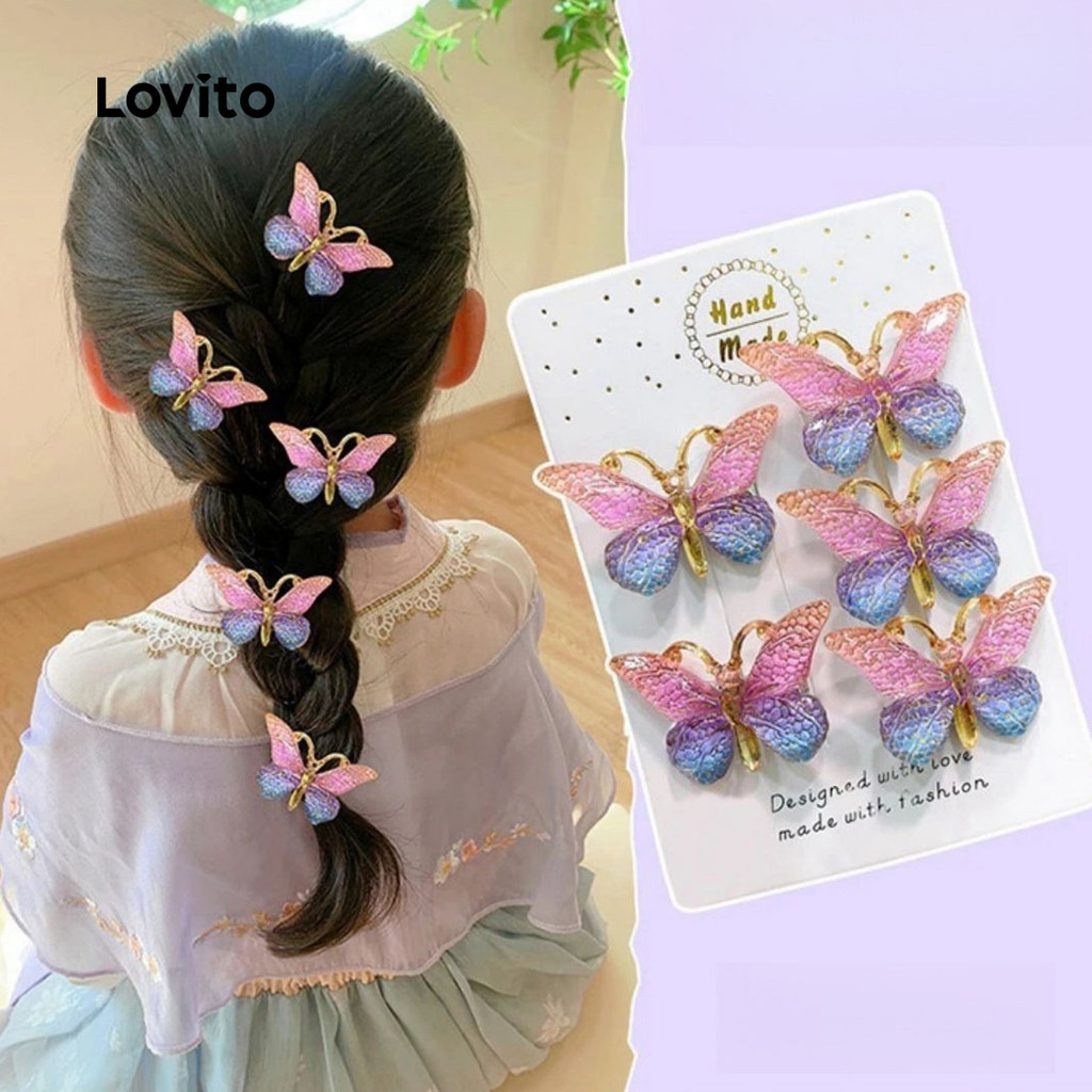 Lovito Grampos De Cabelo Coloridos Macaron Fofos De Desenho Animado Para Bebês E Crianças LCS099046 em Oferta na Shopee