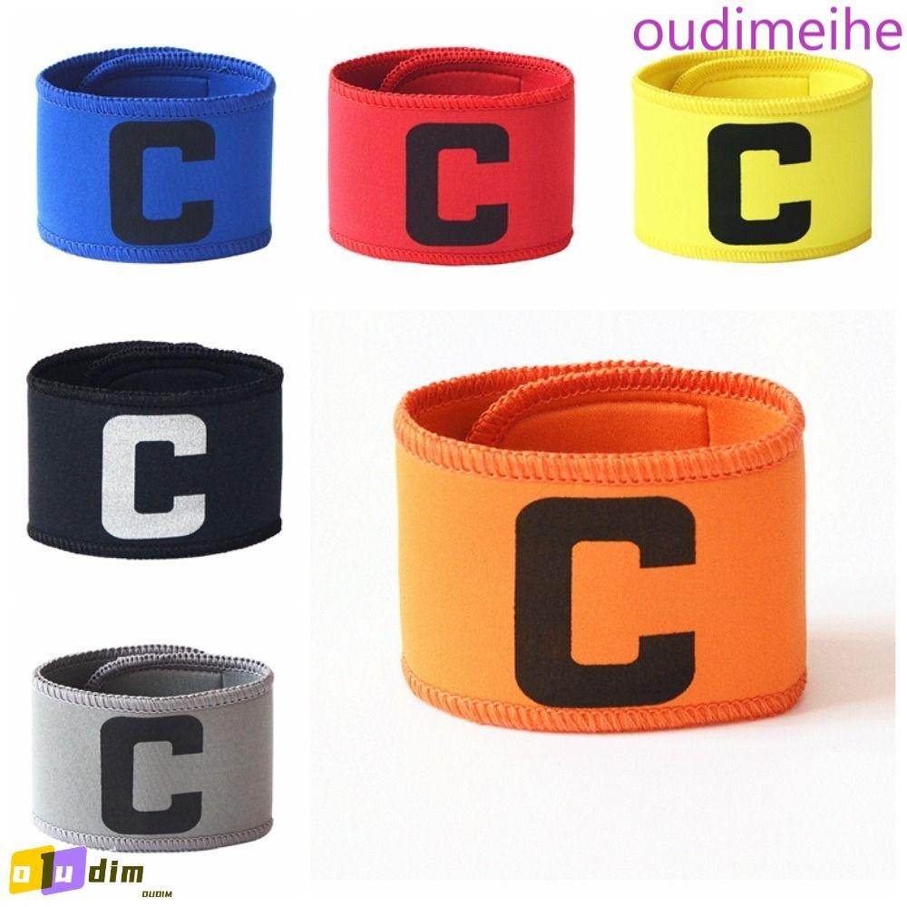 Braçadeira De Capitão De Futebol OUDIMEIHE , Braçadeiras Ajustáveis Em Forma De C , Faixa De Braço Esportiva De Visibili