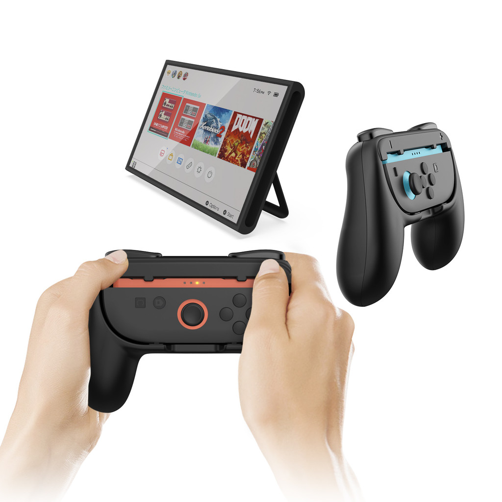 2 peças para suporte de controle de jogo para Nintendo Switch 2, suportes para grips JoyCon do NS2.