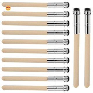 12pçs Extensores De Lápis De Madeira Para Artistas Com Alça De Metal Ajustável , Alongador , Suporte De Carvão , Fácil I em Oferta na Shopee